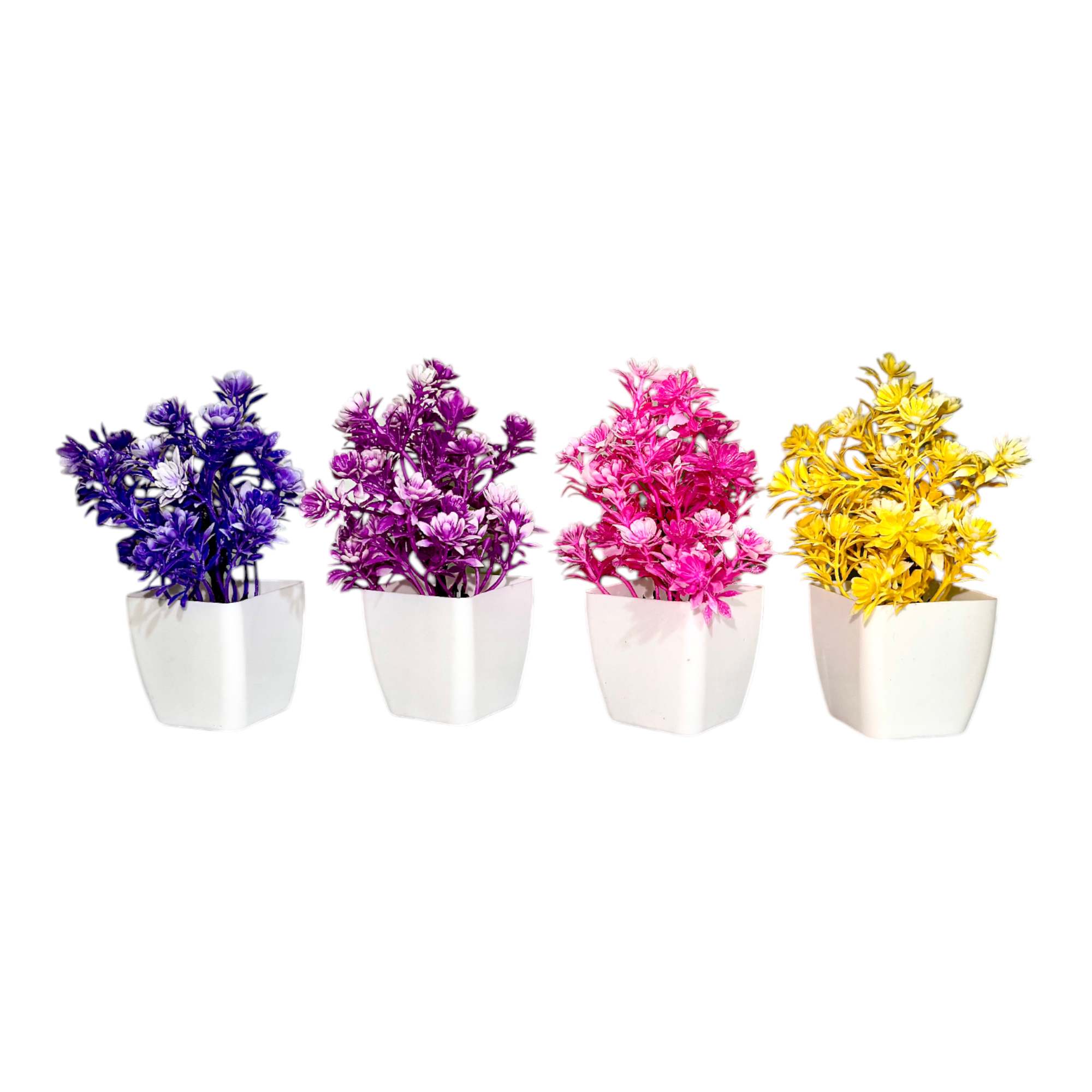 Artificial Plant 4 Set Combo | Big & Small Size | Hanging & Tabletop Decorative Plants with Pot for Home & Office