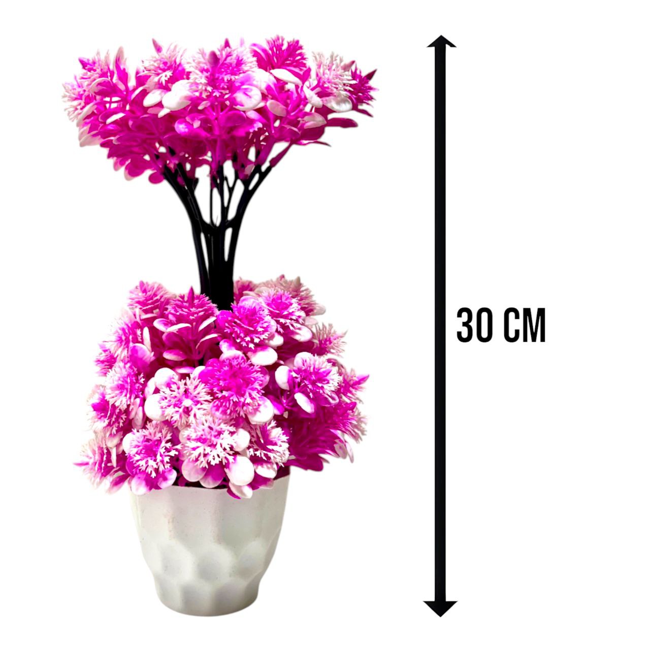 Artificial Plants with Flower Pot for Home Decoration Artificial Plant with Pot  (30 cm, Pink)