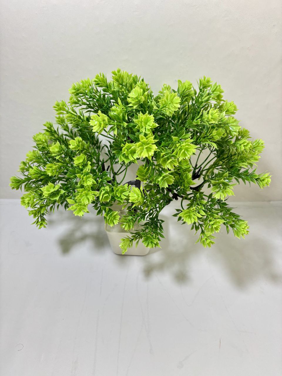 Artificial Flowering Bonsai Tree | Decorative Plant for Home, Office Bonsai Artificial Plant with Pot  (26 cm, Green)