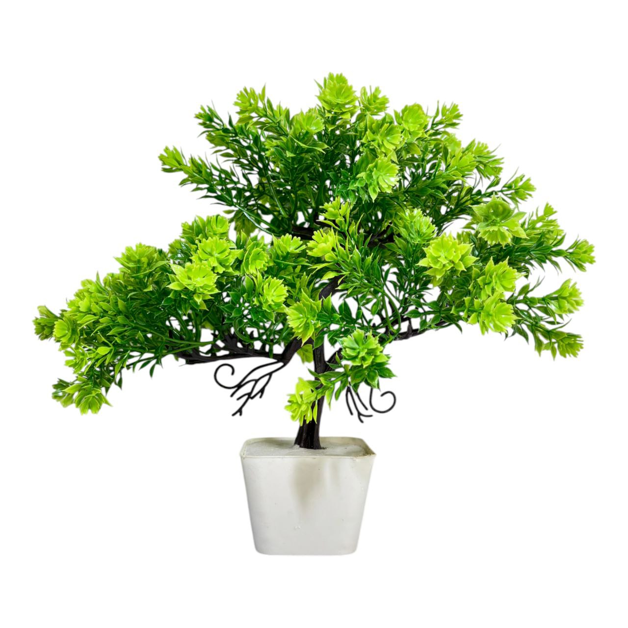 Artificial Flowering Bonsai Tree | Decorative Plant for Home, Office Bonsai Artificial Plant with Pot  (26 cm, Green)