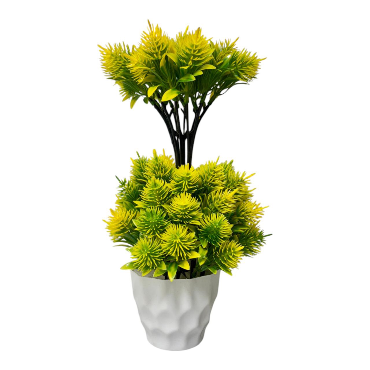 Artificial Plants with Flower Pot for Home Decoration Artificial Plant with Pot  (30 cm, Yellow)