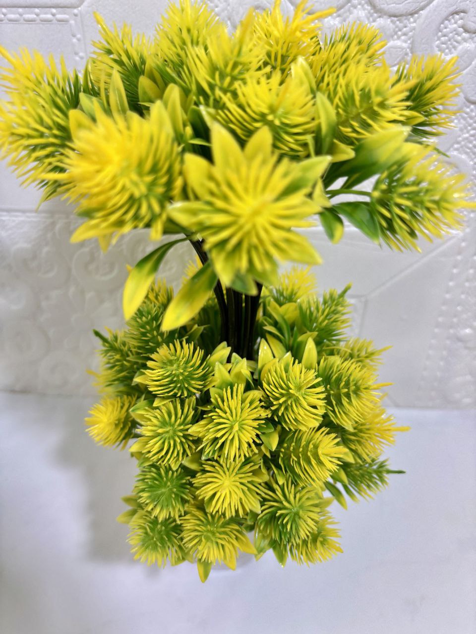 Artificial Plants with Flower Pot for Home Decoration Artificial Plant with Pot  (30 cm, Yellow)